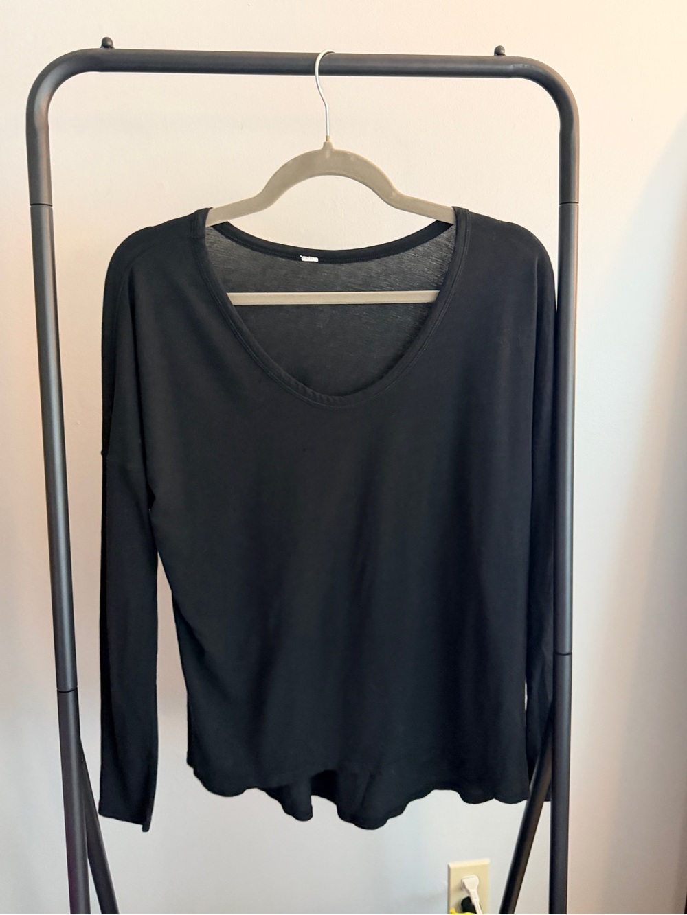lululemon athletica Black Long Sleeve scoop-Neck Top